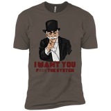 T-Shirts Warm Grey / X-Small i want you f3ck the system Men's Premium T-Shirt