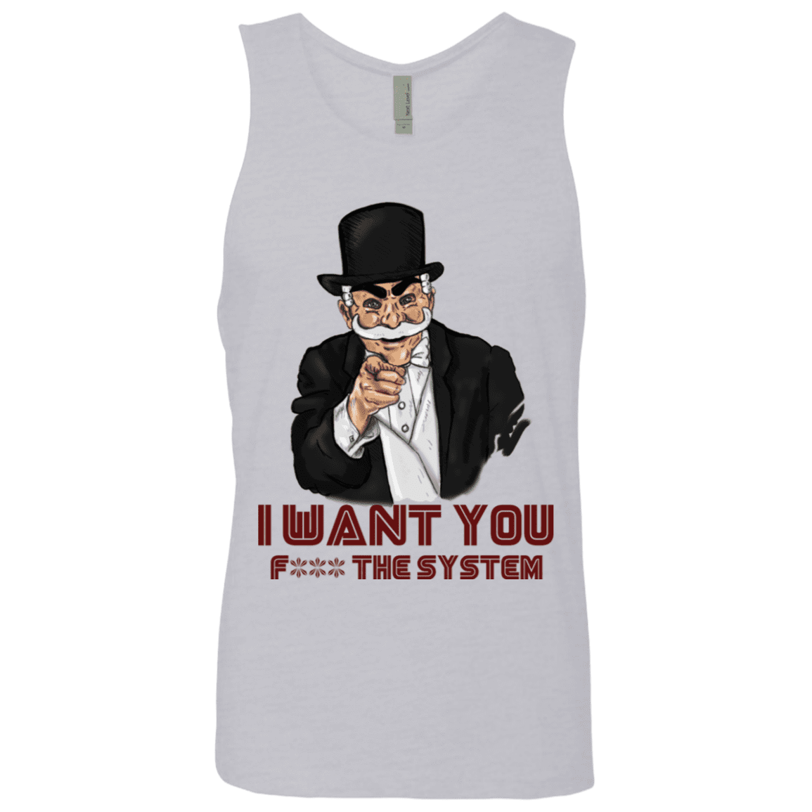 T-Shirts Heather Grey / S i want you f3ck the system Men's Premium Tank Top