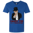 T-Shirts Royal / X-Small i want you f3ck the system Men's Premium V-Neck