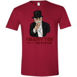 T-Shirts Cardinal Red / S i want you f3ck the system Men's Semi-Fitted Softstyle
