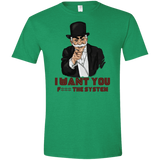 T-Shirts Heather Irish Green / M i want you f3ck the system Men's Semi-Fitted Softstyle