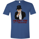 T-Shirts Heather Royal / X-Small i want you f3ck the system Men's Semi-Fitted Softstyle