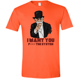 T-Shirts Orange / S i want you f3ck the system Men's Semi-Fitted Softstyle