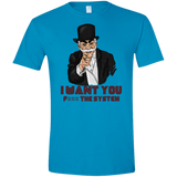 T-Shirts Sapphire / S i want you f3ck the system Men's Semi-Fitted Softstyle