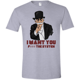 T-Shirts Sport Grey / X-Small i want you f3ck the system Men's Semi-Fitted Softstyle