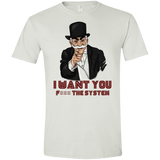 T-Shirts White / X-Small i want you f3ck the system Men's Semi-Fitted Softstyle