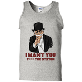 T-Shirts Ash / S i want you f3ck the system Men's Tank Top