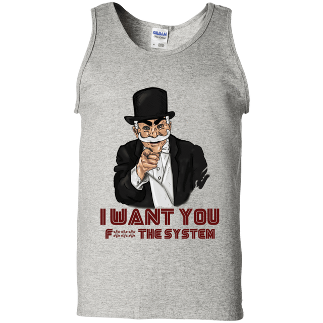T-Shirts Ash / S i want you f3ck the system Men's Tank Top