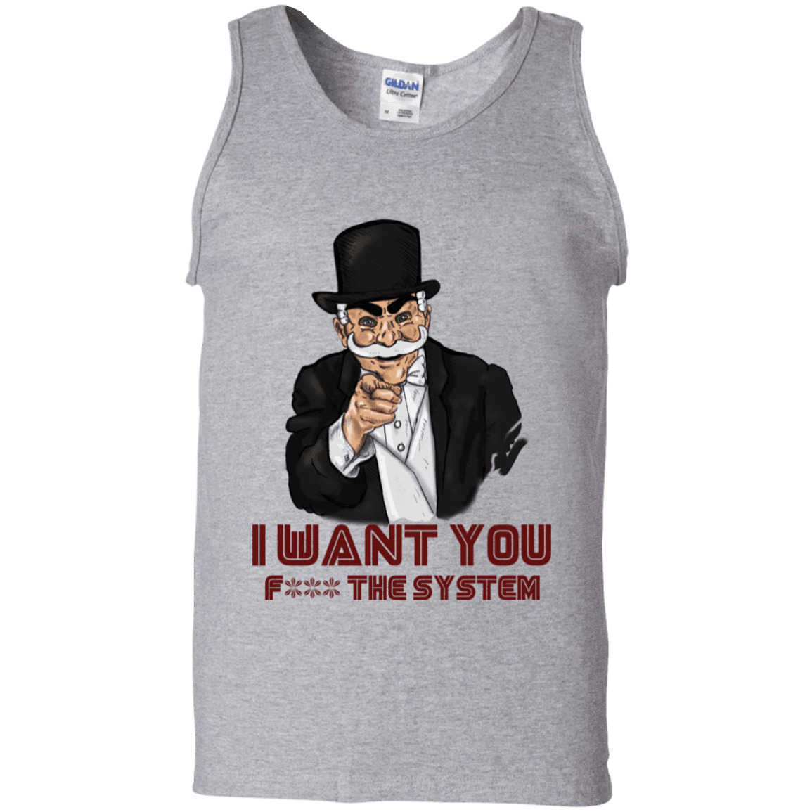 T-Shirts Sport Grey / S i want you f3ck the system Men's Tank Top