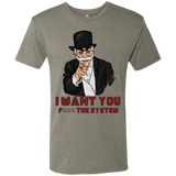 T-Shirts Venetian Grey / S i want you f3ck the system Men's Triblend T-Shirt