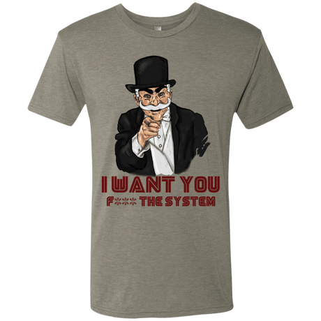T-Shirts Venetian Grey / S i want you f3ck the system Men's Triblend T-Shirt