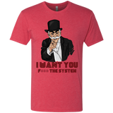 T-Shirts Vintage Red / S i want you f3ck the system Men's Triblend T-Shirt