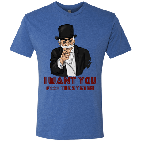 T-Shirts Vintage Royal / S i want you f3ck the system Men's Triblend T-Shirt