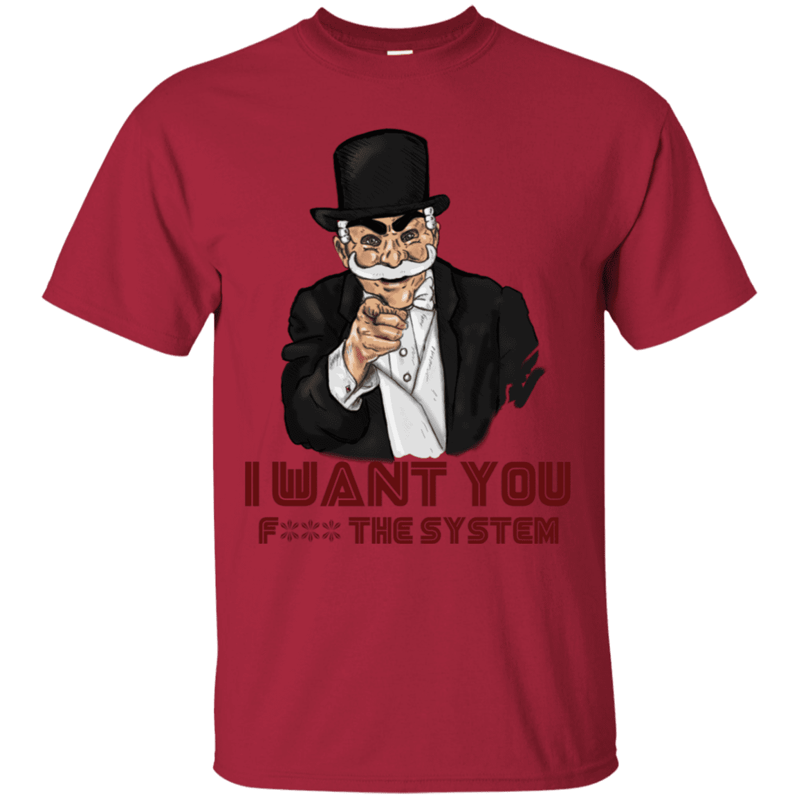 T-Shirts Cardinal / S i want you f3ck the system T-Shirt