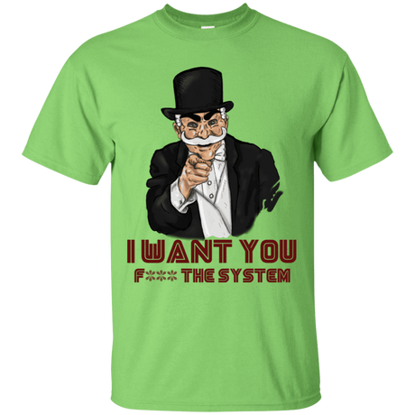 T-Shirts Lime / S i want you f3ck the system T-Shirt