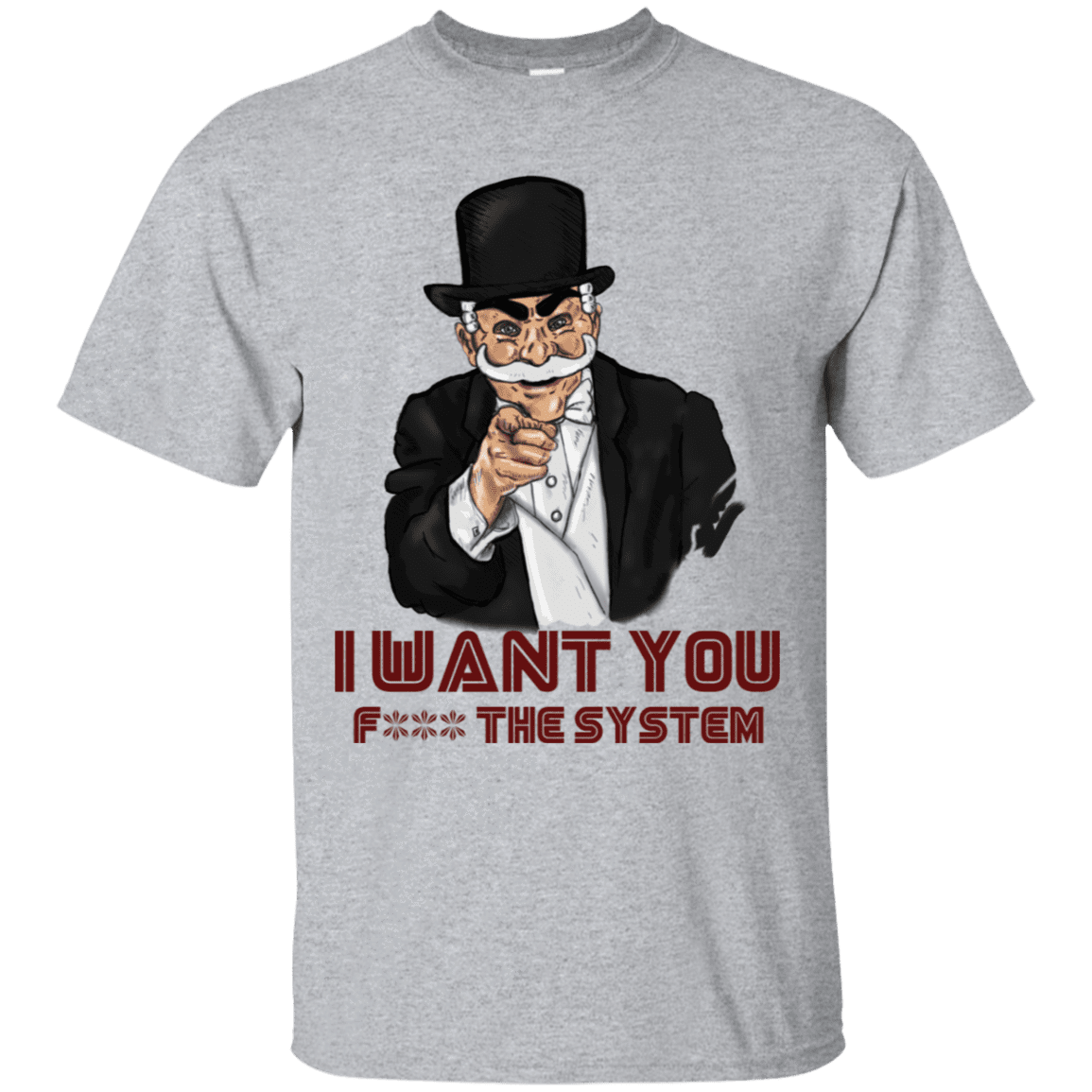 T-Shirts Sport Grey / S i want you f3ck the system T-Shirt