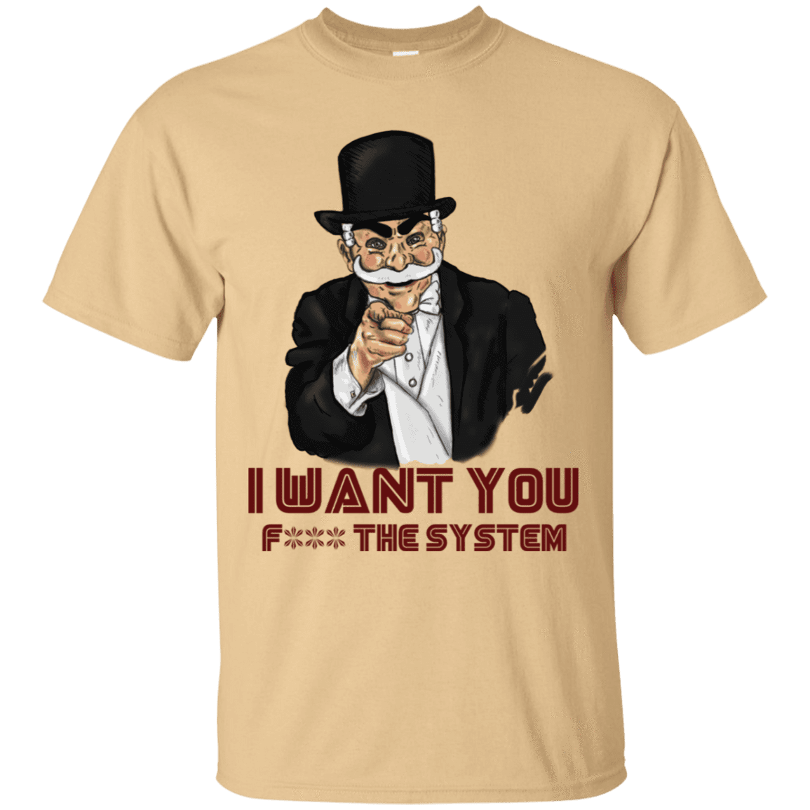 T-Shirts Vegas Gold / S i want you f3ck the system T-Shirt