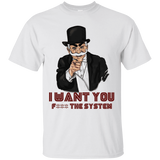 T-Shirts White / S i want you f3ck the system T-Shirt