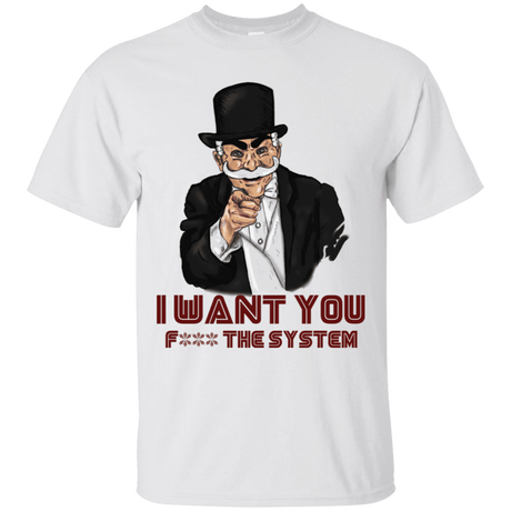 T-Shirts White / S i want you f3ck the system T-Shirt