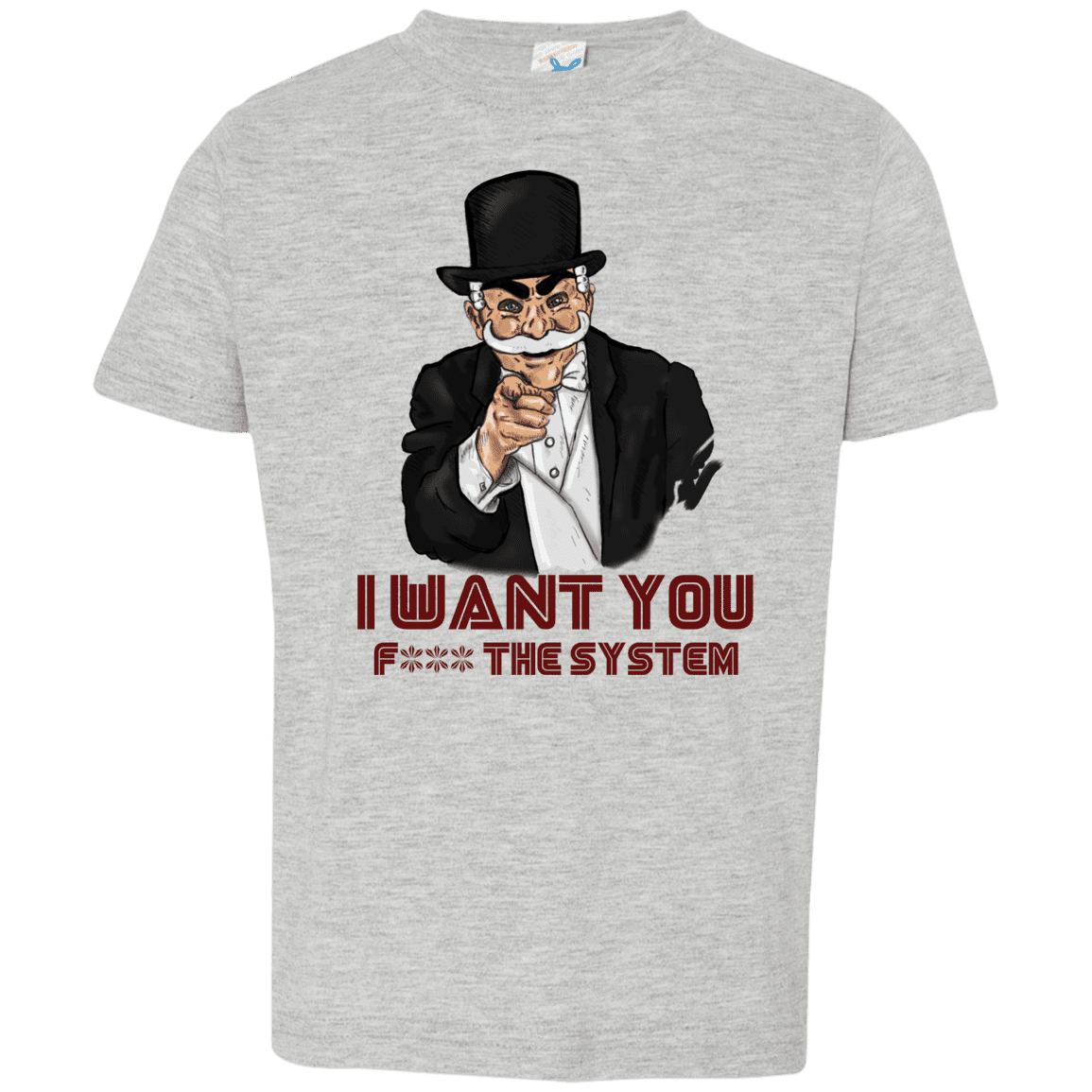 T-Shirts Heather Grey / 2T i want you f3ck the system Toddler Premium T-Shirt