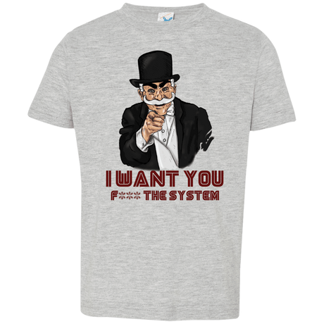 T-Shirts Heather Grey / 2T i want you f3ck the system Toddler Premium T-Shirt