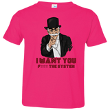 T-Shirts Hot Pink / 2T i want you f3ck the system Toddler Premium T-Shirt