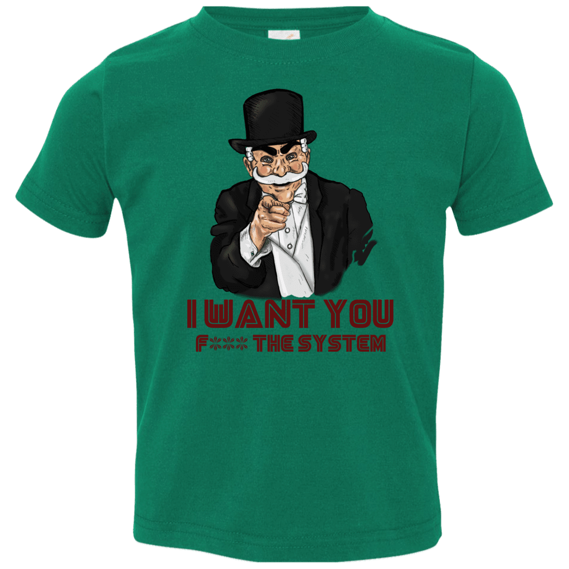 T-Shirts Kelly / 2T i want you f3ck the system Toddler Premium T-Shirt