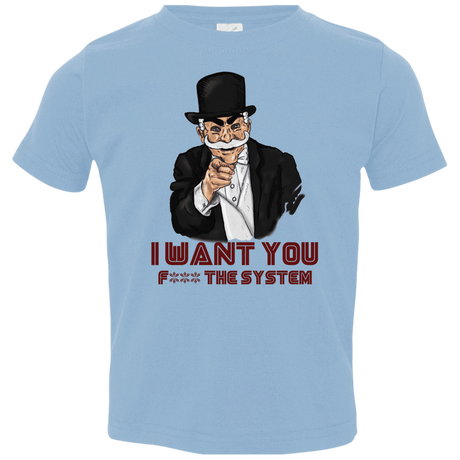 T-Shirts Light Blue / 2T i want you f3ck the system Toddler Premium T-Shirt