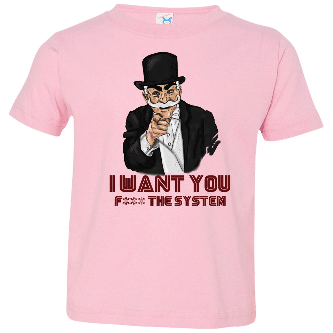 T-Shirts Pink / 2T i want you f3ck the system Toddler Premium T-Shirt