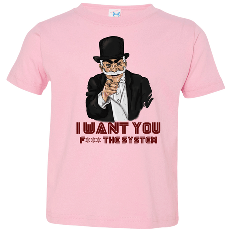 T-Shirts Pink / 2T i want you f3ck the system Toddler Premium T-Shirt