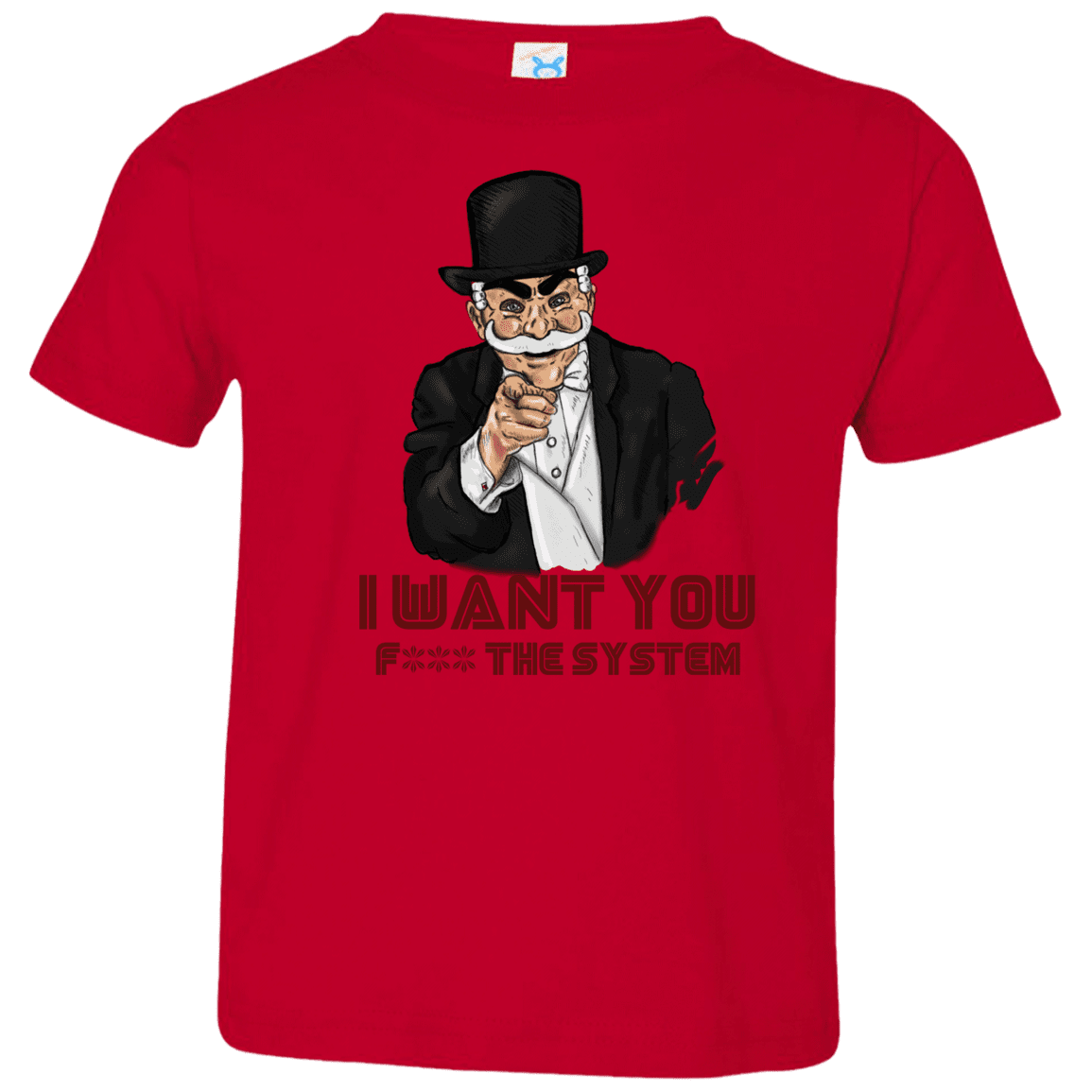 T-Shirts Red / 2T i want you f3ck the system Toddler Premium T-Shirt