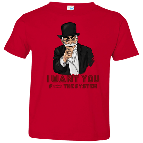 T-Shirts Red / 2T i want you f3ck the system Toddler Premium T-Shirt