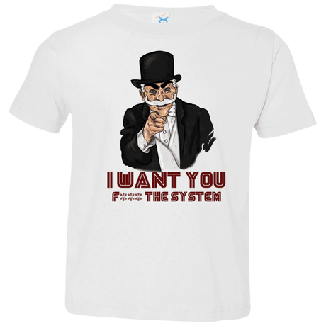 T-Shirts White / 2T i want you f3ck the system Toddler Premium T-Shirt