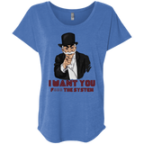 T-Shirts Vintage Royal / X-Small i want you f3ck the system Triblend Dolman Sleeve