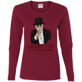 T-Shirts Cardinal / S i want you f3ck the system Women's Long Sleeve T-Shirt