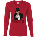 T-Shirts Red / S i want you f3ck the system Women's Long Sleeve T-Shirt