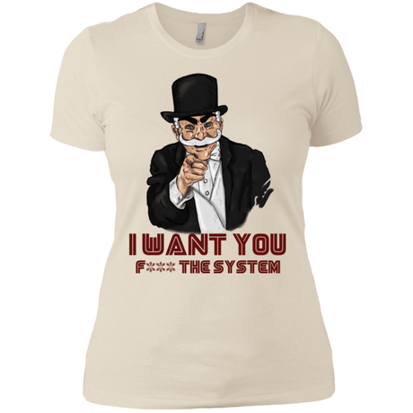 T-Shirts Ivory/ / X-Small i want you f3ck the system Women's Premium T-Shirt