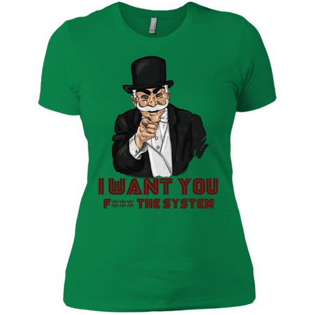 T-Shirts Kelly Green / X-Small i want you f3ck the system Women's Premium T-Shirt