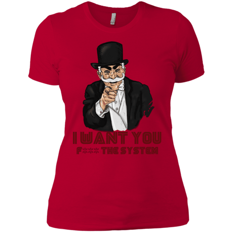 T-Shirts Red / X-Small i want you f3ck the system Women's Premium T-Shirt