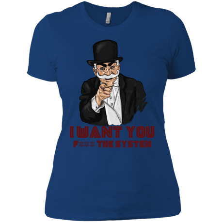 T-Shirts Royal / X-Small i want you f3ck the system Women's Premium T-Shirt