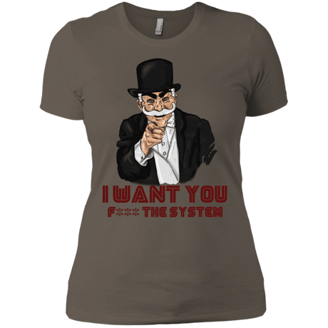 T-Shirts Warm Grey / X-Small i want you f3ck the system Women's Premium T-Shirt