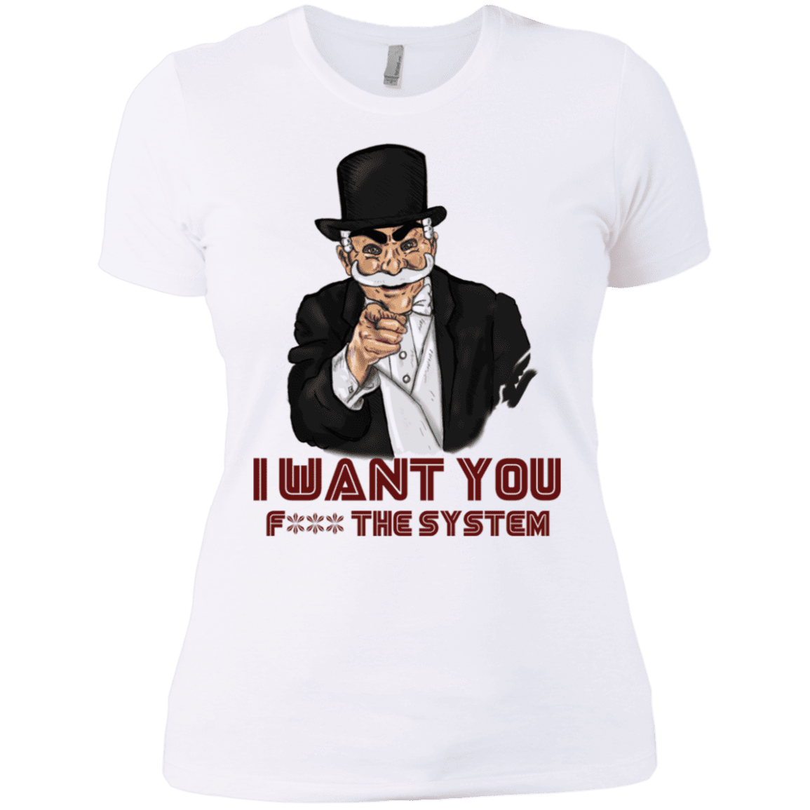 T-Shirts White / X-Small i want you f3ck the system Women's Premium T-Shirt