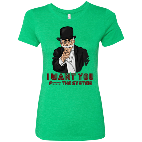 T-Shirts Envy / S i want you f3ck the system Women's Triblend T-Shirt