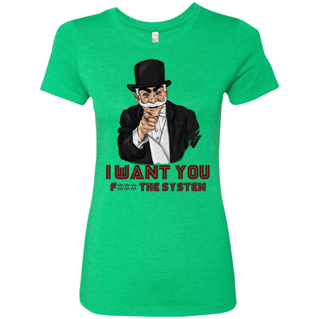 T-Shirts Envy / S i want you f3ck the system Women's Triblend T-Shirt