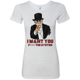 T-Shirts Heather White / S i want you f3ck the system Women's Triblend T-Shirt
