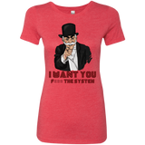 T-Shirts Vintage Red / S i want you f3ck the system Women's Triblend T-Shirt