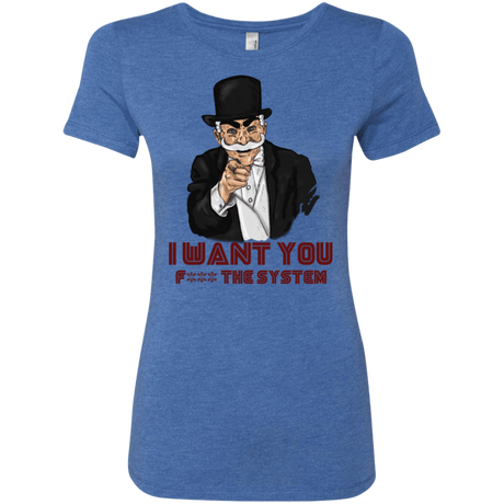 T-Shirts Vintage Royal / S i want you f3ck the system Women's Triblend T-Shirt