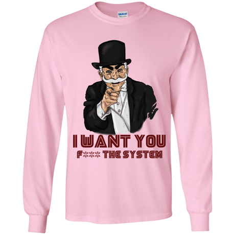 T-Shirts Light Pink / YS i want you f3ck the system Youth Long Sleeve T-Shirt
