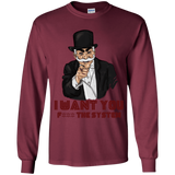 T-Shirts Maroon / YS i want you f3ck the system Youth Long Sleeve T-Shirt