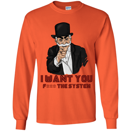 T-Shirts Orange / YS i want you f3ck the system Youth Long Sleeve T-Shirt